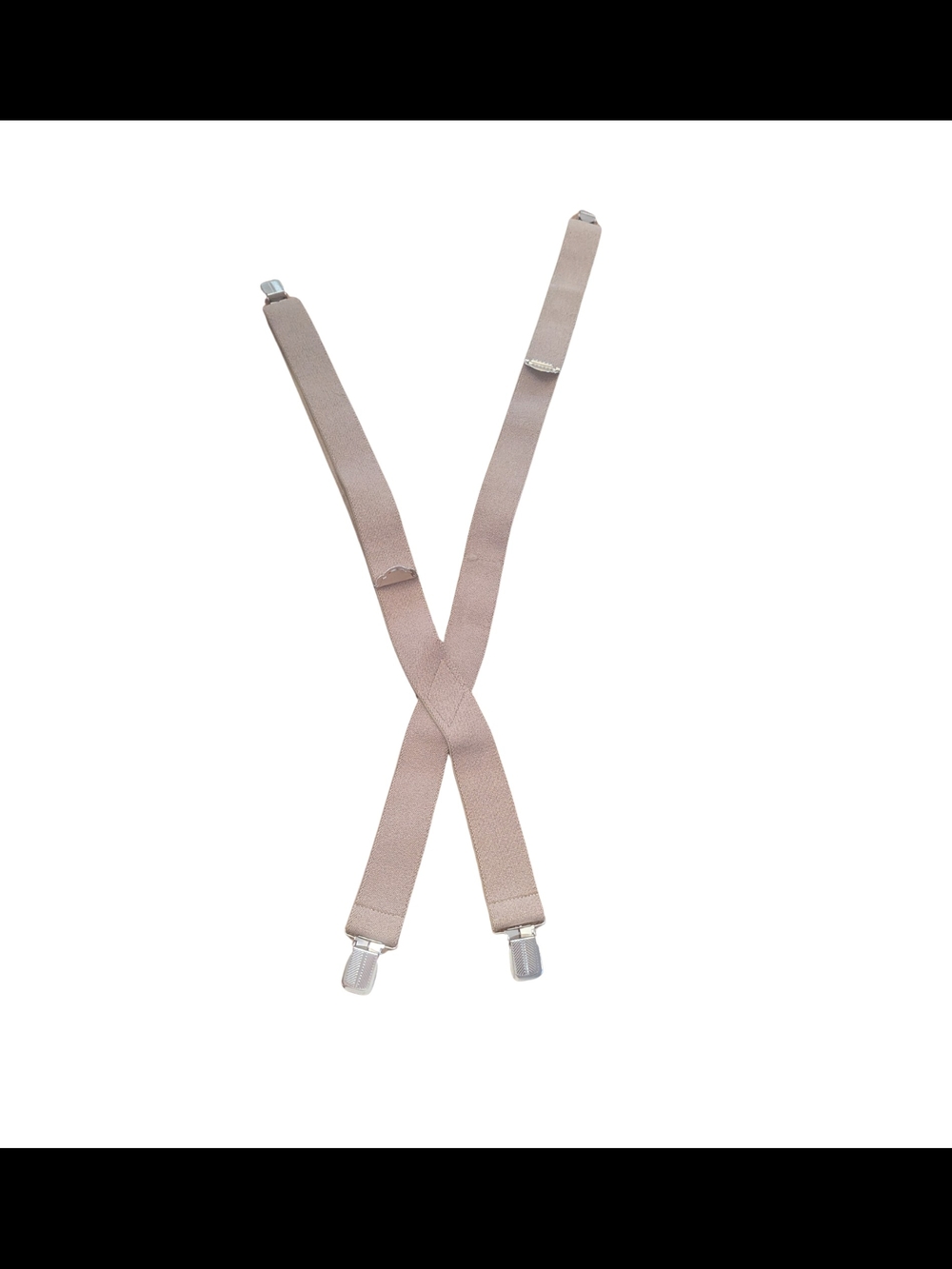 EUC George Mens Adjustable Taupe Terry Suspenders OSFM